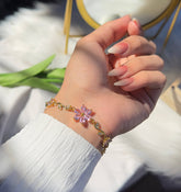 Flower zerkon bracelet